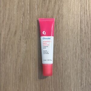 Glossier Strawberry Balm Dotcom Lip Balm - Pink/White